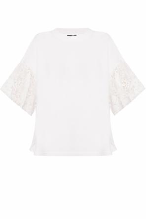Lace-trimmed t-shirt, zdjęcie 1 Lace-trimmed t-shirt od McQ Alexander McQueen